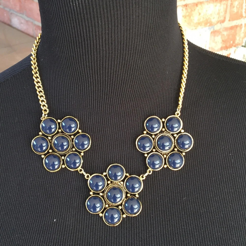 Yochi New York Blue Statement Necklace